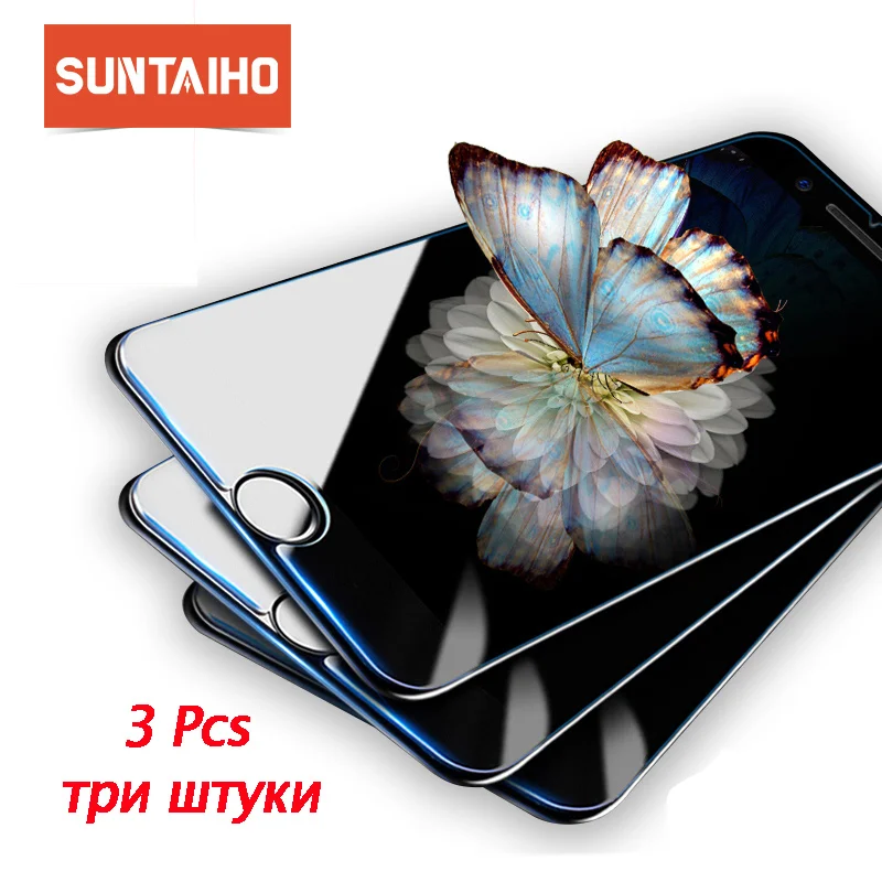 Suntaiho 3 упаковки Защитное стекло для iphone 6 7 8 стекло для iphone 6 6s 8 5S se plus XS max XR стекло для iphone x защита экрана