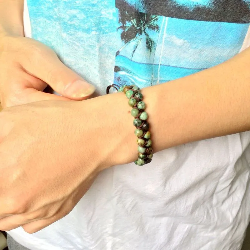 Wrap браслет уникальные натуральные камни плетеный браслет для запятстья браслеты дружбы женский браслет Прямая поставка Ювелирные изделия