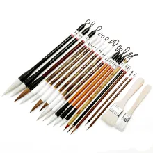 19 шт. Высококачественная Китайская традиционная ручка-кисть для каллиграфии кисть для китайской живописи четыре украшения для живописи
