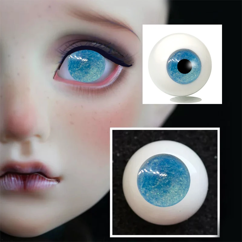 1 пара DIY акриловые BJD глаза изменение цвета синий градиент Звездное 14 мм 16 18 20 22