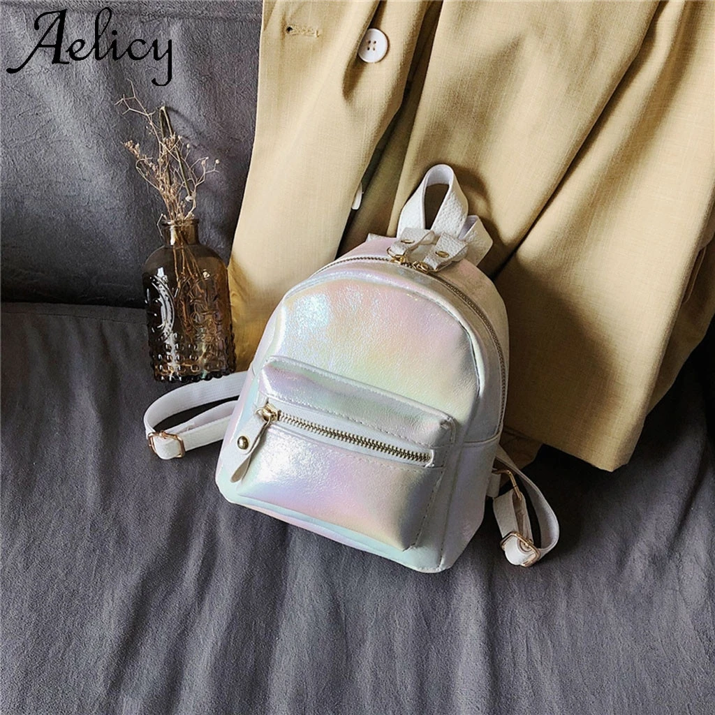 Женский рюкзак Aelicy однотонный дорожный высокого качества с карманом для