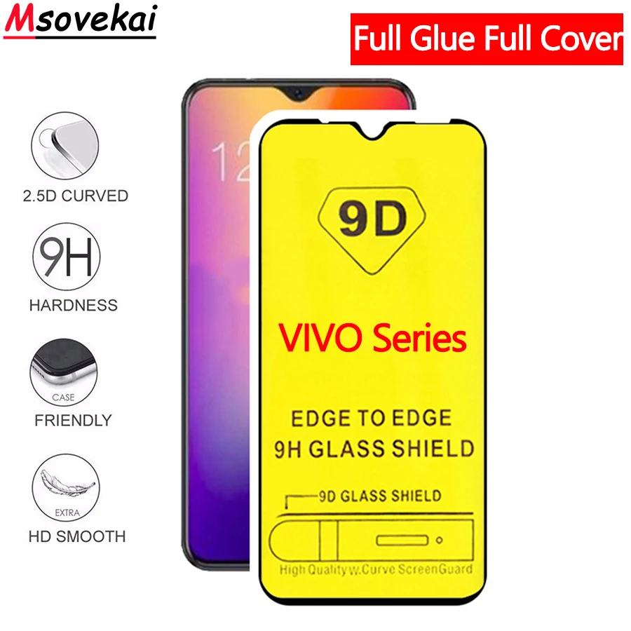 5D 9D полное закаленное стекло для VIVO V11 Pro V11i Y85 V9 Youth Y97 Y83 Y91 X21 X23 Nex покрытие Защитная пленка экрана|Защитные