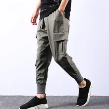 Новые мужские летние уличные модные тонкие хлопковые льняные свободные ноги, галифе мужская одежда высокого качества большие размеры костюмы