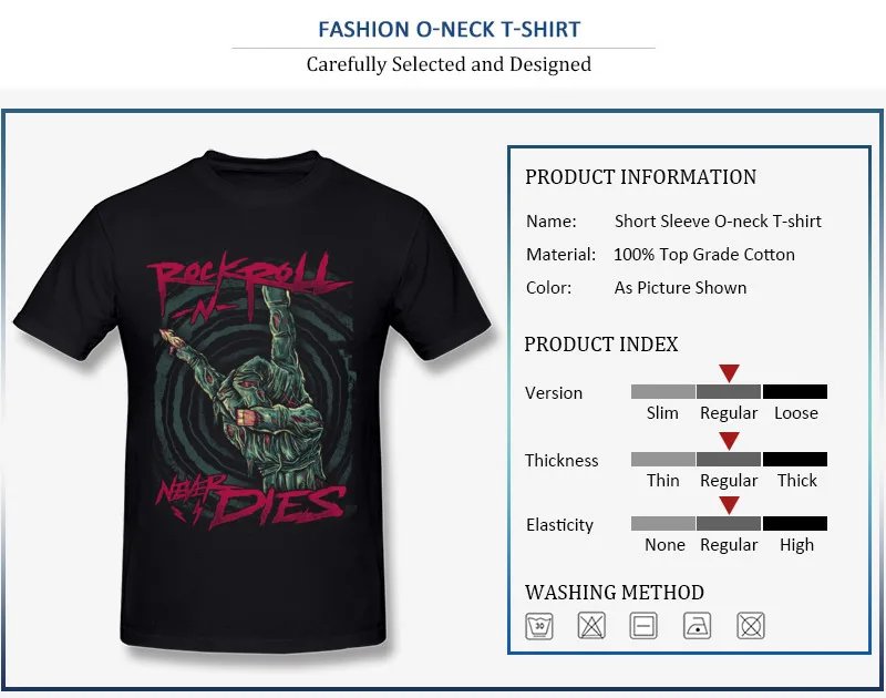 T-Shirt Short Sleeve Family Company Rock N Roll Never Dies Round Collar 100% Cotton Adult Summer Fall Tops T Shirt Family Tee Shirt