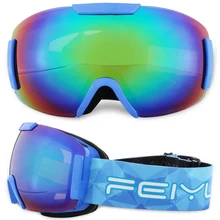 Профессиональный Для мужчин Для женщин лыжные очки двойной объектив ПК Anti-fog UV400 ветрозащитный большой вид Лыжный Спорт маска очки сноуборд очки