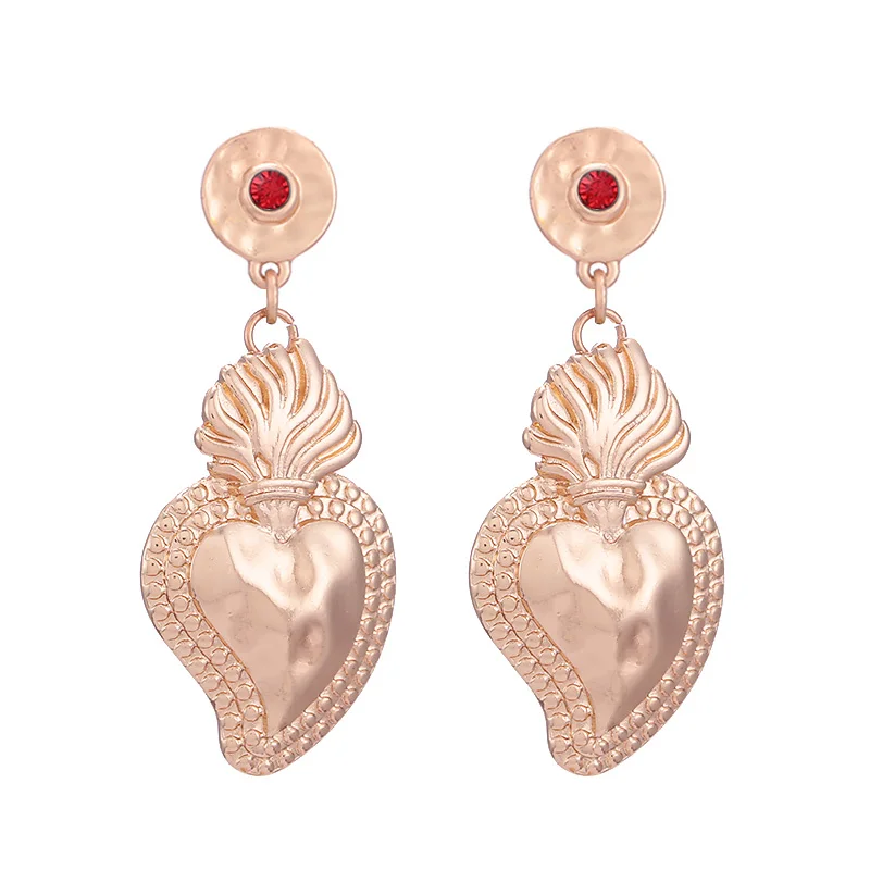 Sehuoran Oorbellen новые серьги в форме сердца серьги-подвески роскошные женские серьги - Окраска металла: Red