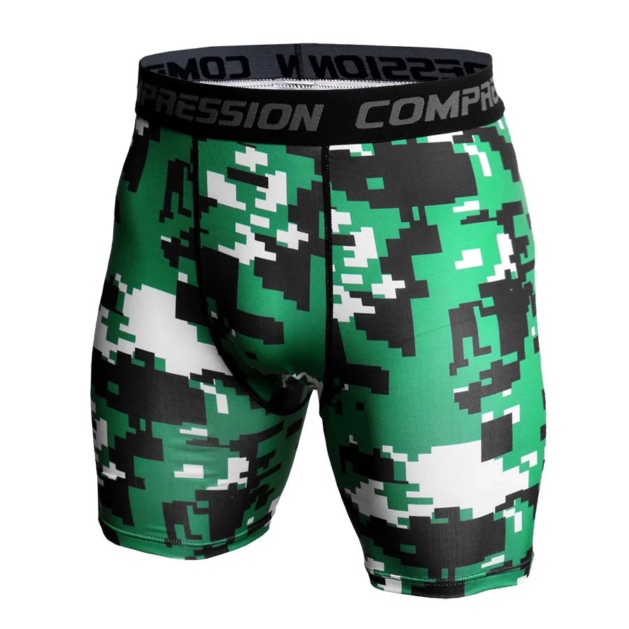 Men Compression Under Layer Short Pants Fashion 3D Print Camouflage Athletic Tights Shorts Bottoms Skinny Shorts Men Bottom casual shorts Casual Shorts