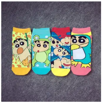 

10 pairs/lot! Anime Crayon Shinchan Cosplay socks Classic cute comics Spring summer happy funny Socks