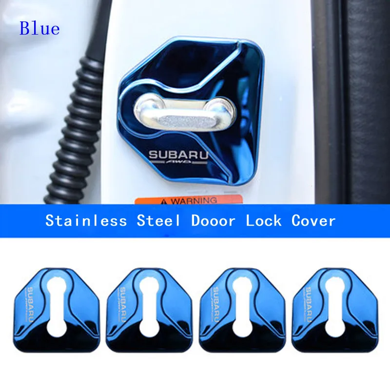 

Stainless Steel Car Door Lock Cover Case Protector Sticker For Subaru XV Forester Outback Legacy Impreza WRX STI 4pcs/lot
