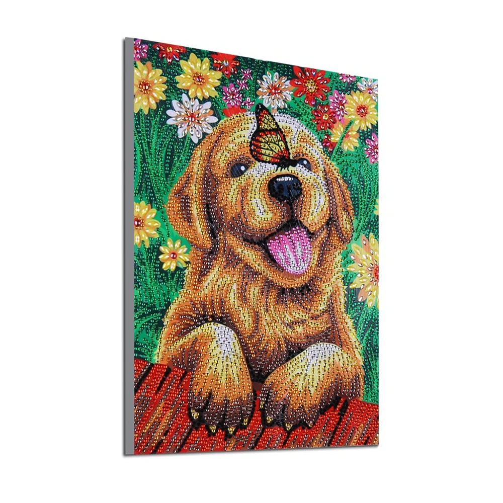 2019 Special Shaped Diamond Painting Lovely Dog Pattern DIY 5D Partial Drill Cross Stitch Embroidery Arts Craft Diamante | Дом и сад