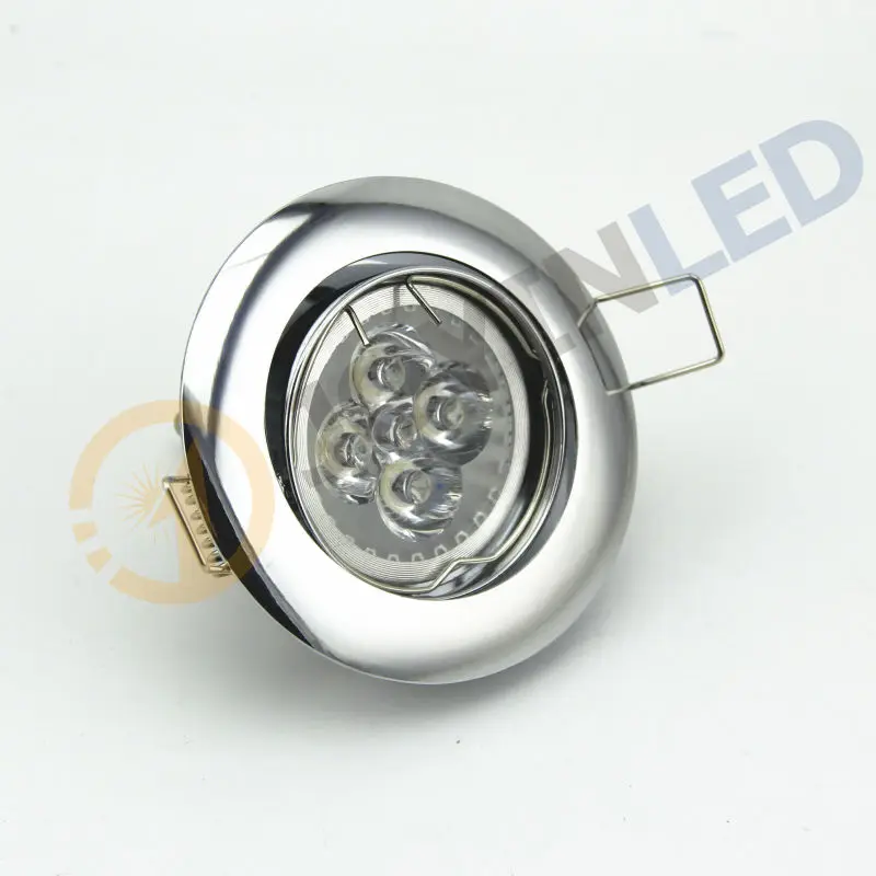 Free shipping 10pcs Chrome color GU10 led spotlights fitting ring for home GU10 MR16 GU5.3 LED fitting fixtures image_2