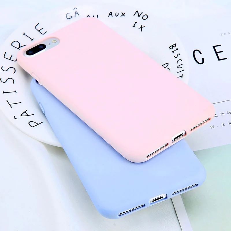 Fexcel Ultra Thin Silicone Phone Case For iPhone X 6 6s 7 8 Plus Full Protective Soft TPU Cover For iPhone 5 5s SE Fashion Case (2)
