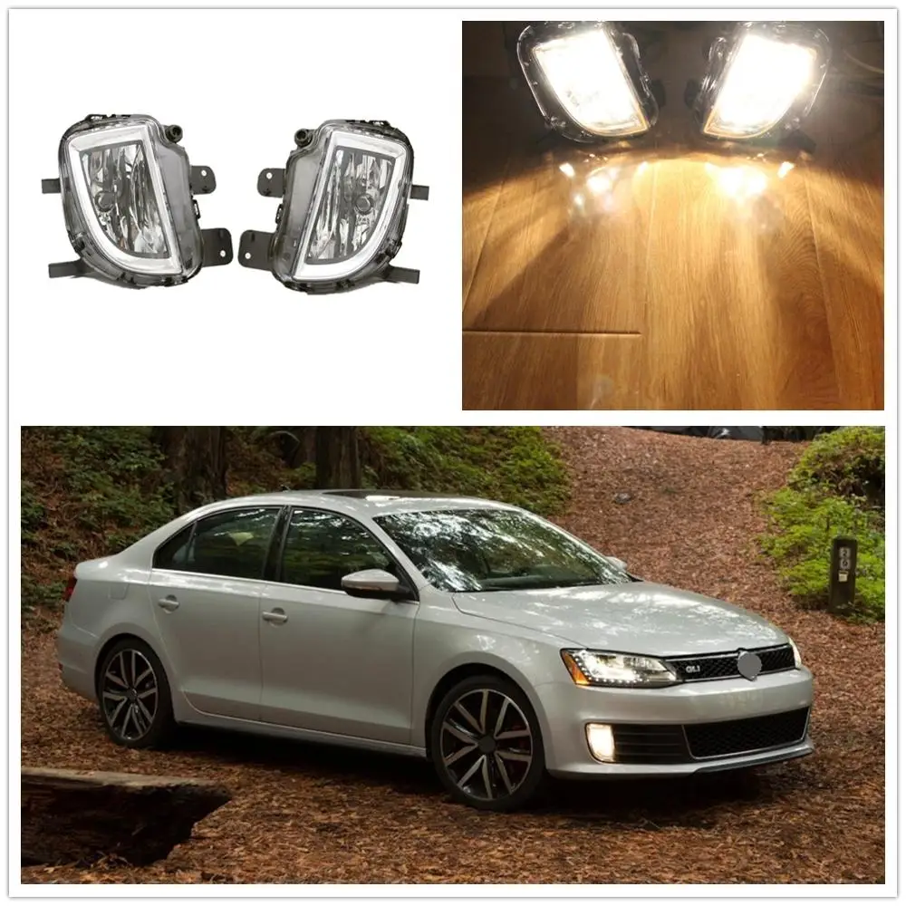 

For VW Jetta GLI 2011 2012 2013 2014 2015 Front Halogen Fog Lamp Fog Light With Bulbs