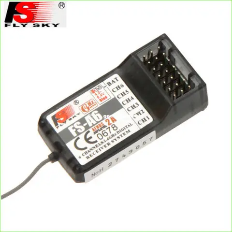 FlySky 24G 6CH FS A6 Receiver AFHDS 2A system 6 Channels RX for RC Transmitter i4 i6 i10 GT2E GT2F GT2G F20431 title=