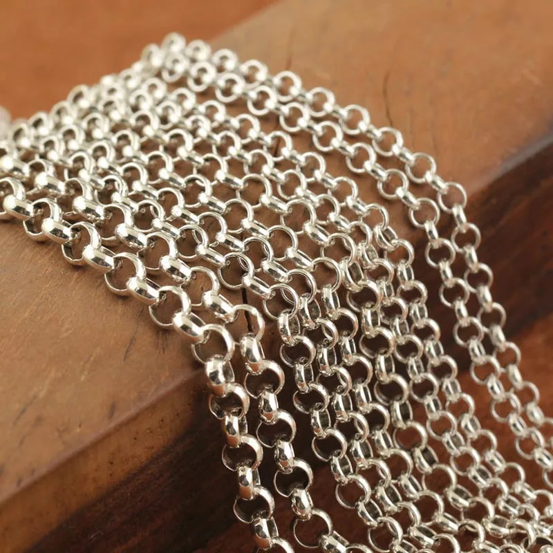 Мужская жемчужная цепь 3 мм/4 мм 45 см 55 65 75 85 см|chain curb|cross chainnecklace chain |