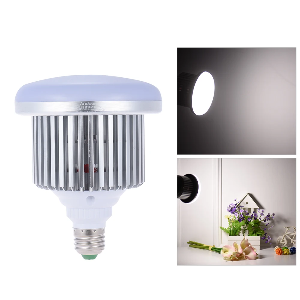 Andoer 50W 5500K 72 Beads E27 розетка для фотостудии Светодиодная лампа DSLR камеры и