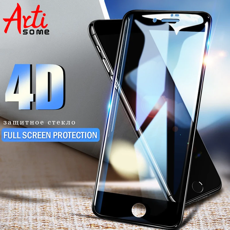 Artisome стекло на iPhone 7 X защита экрана 4D Edge полное покрытие защитное 6 s 8 Plus|Защитные