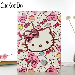 Cuckoodo 100 шт./лот для iPad Pro 9.7 '', рисунок «Hello Kitty» Дизайн Премиум Флип Стенд PU кожа В виде ракушки чехол для iPad Pro 9.7 дюймов