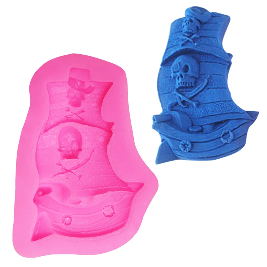 

Skull Christening Mould Halloween Shape Fondant Cake Silicone Molds Creative Silicone Cupcake Baking DIY Chocolate Mold