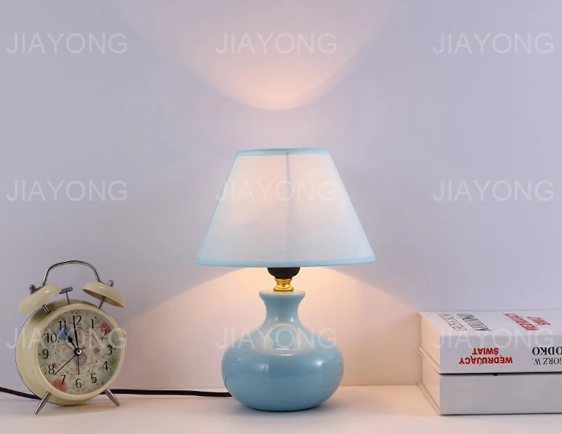 Современная Скандинавская настольная лампа керамическая AC 90-260 В прикроватная настольная лампа для гостиной спальни прикроватная романтическая настольная лампа