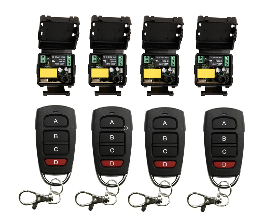 

RF mini Wireless Remote Control AC 220 V 1 channel 4 Receiver & 4 transmitter effective distance 50m