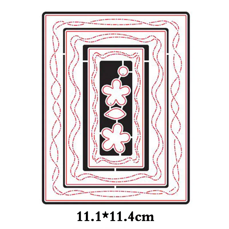Различные прямоугольные овальные квадратные рамки металлические режущие штампы трафареты для поделок скрапбукинг украшения Тиснение Ручной Работы высечки - Цвет: H2707