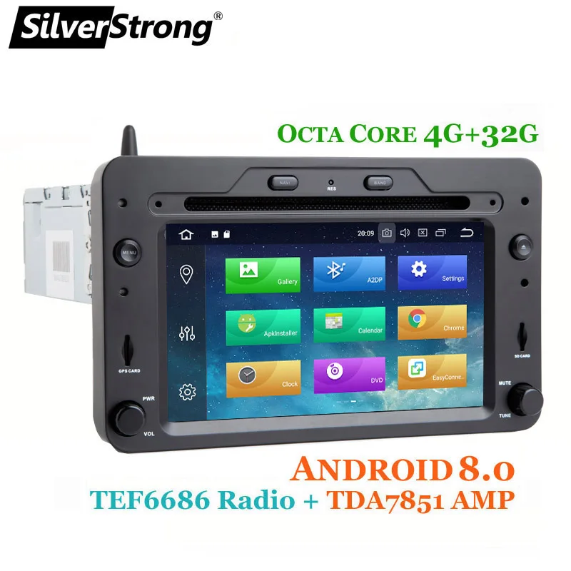

SilverStrong Android8.1 Car DVD for Alfa Romeo 159 Spider Brera 159 Car Radio GPS For Romeo with 8.0 4G+32G option
