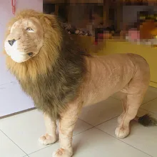 Супер огромный плюшевый Лев, игрушка, большая игрушечная игрушка-имитация льва, король, Лев, подарок на день рождения, кукла льва, около 110X80 см, 2409