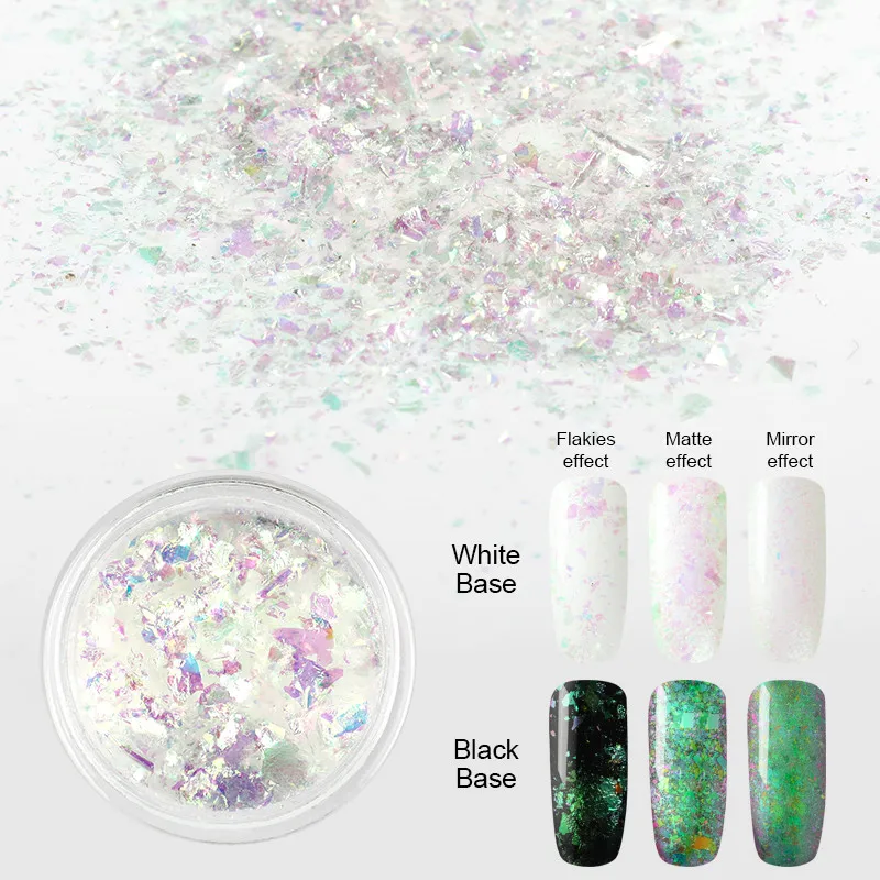 ROSALIND Nail Powder Shiny Galaxy Holographic Glitter DIY Nail Polish Pigment Powder Mirror Magic Manicure Decoration Nails Art - Цвет: M101701