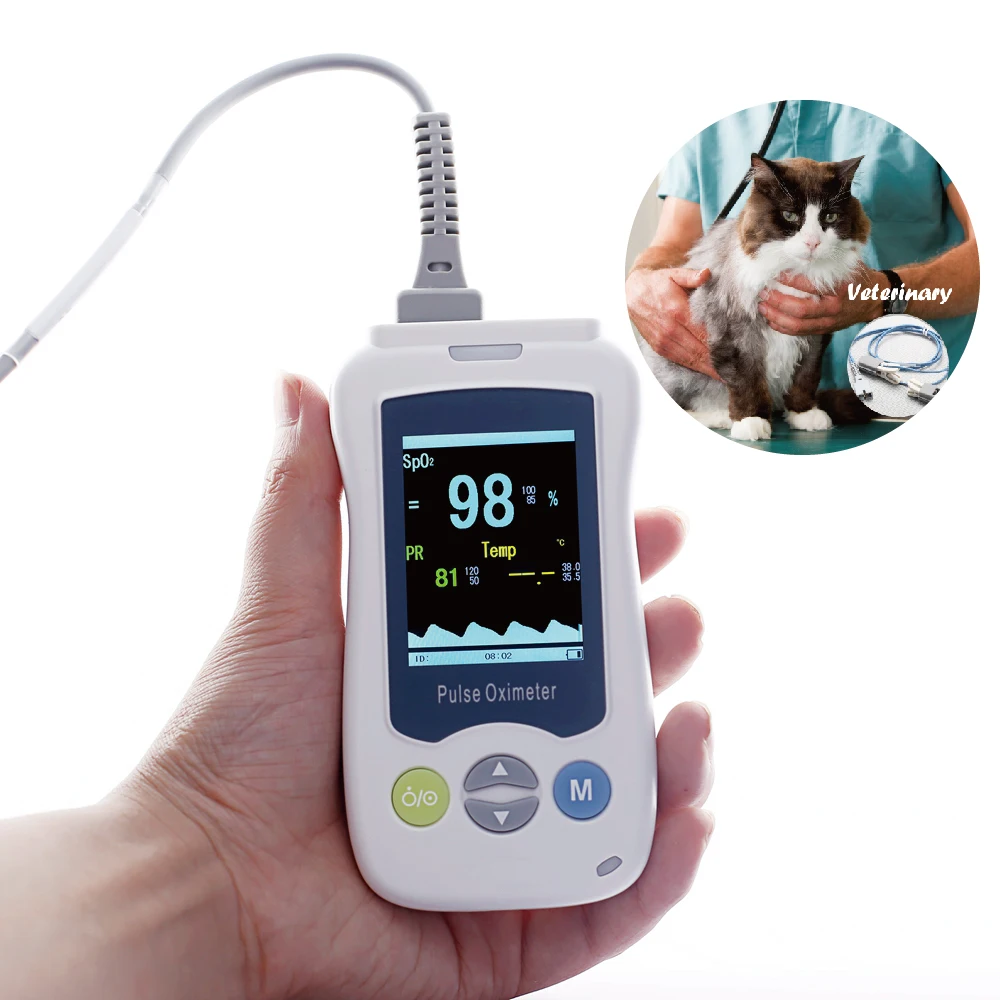 

Yongrow Veterinary Handheld Pulse Oximeter Medical Portable Handheld Pulse Oximeter For Cats Dogs Foxes and Other Pets Oximeter