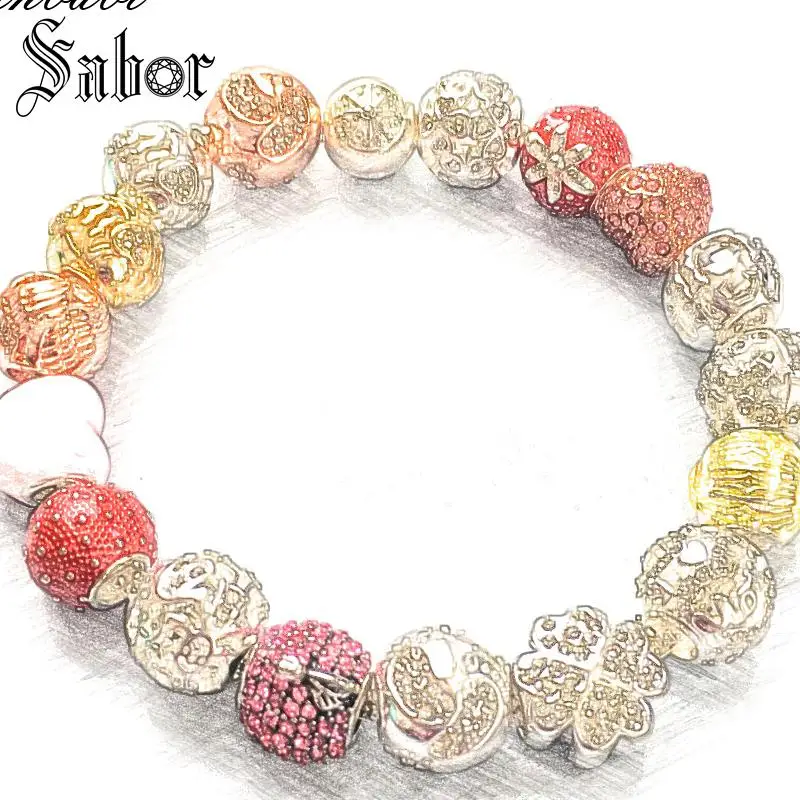 

thomas Mum Baby Beads Bracelets Link Chain 925 Silver Cute Gift Karma Diy Bracelet Romantic Jewelry For Women accessories