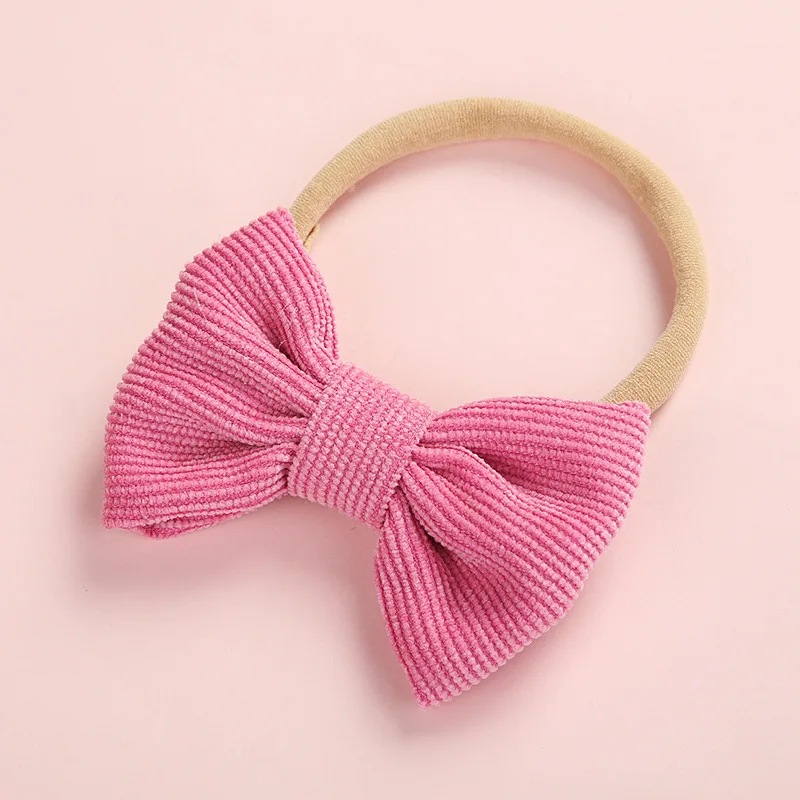 Baby Headband Bow Headbands For Girl Corduroy Head Band Thin Nylon Hairband Newborn Kids Toddler Hair Accessories Spring Summer baby accessories doll	 Baby Accessories