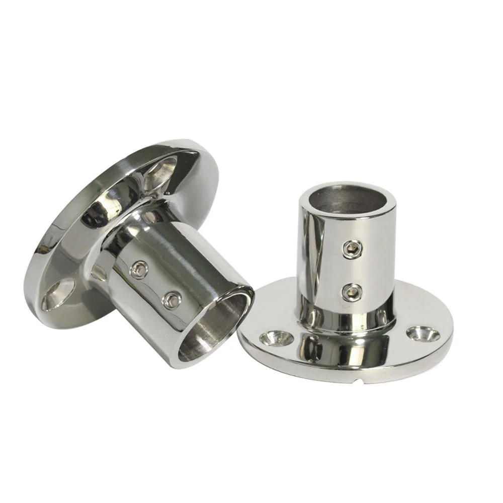 2Pcs Boat Hand Rail Fittings 7/8'' Round Base 90 Degree Marine Grade