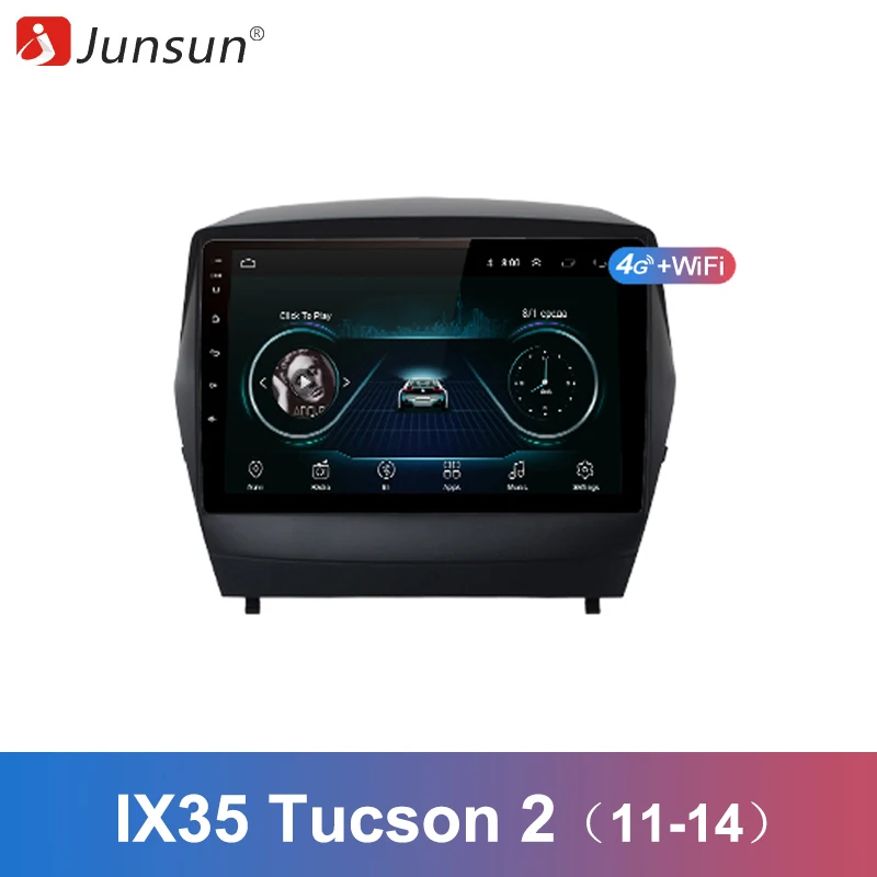 Junsun 2 Din мультимедийный видео плеер Android 8 1 gps навигация радио wifi OBD2 для hyundai ix35 2011 2014