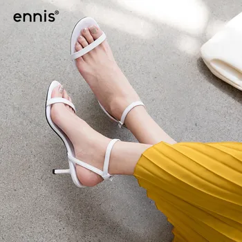 

ENNIS 2019 Sexy Thin High Heel Sandals Women Shoes Genuine Leather Sandals Strap Summer Stiletto Shoes Fashion European NEW S975
