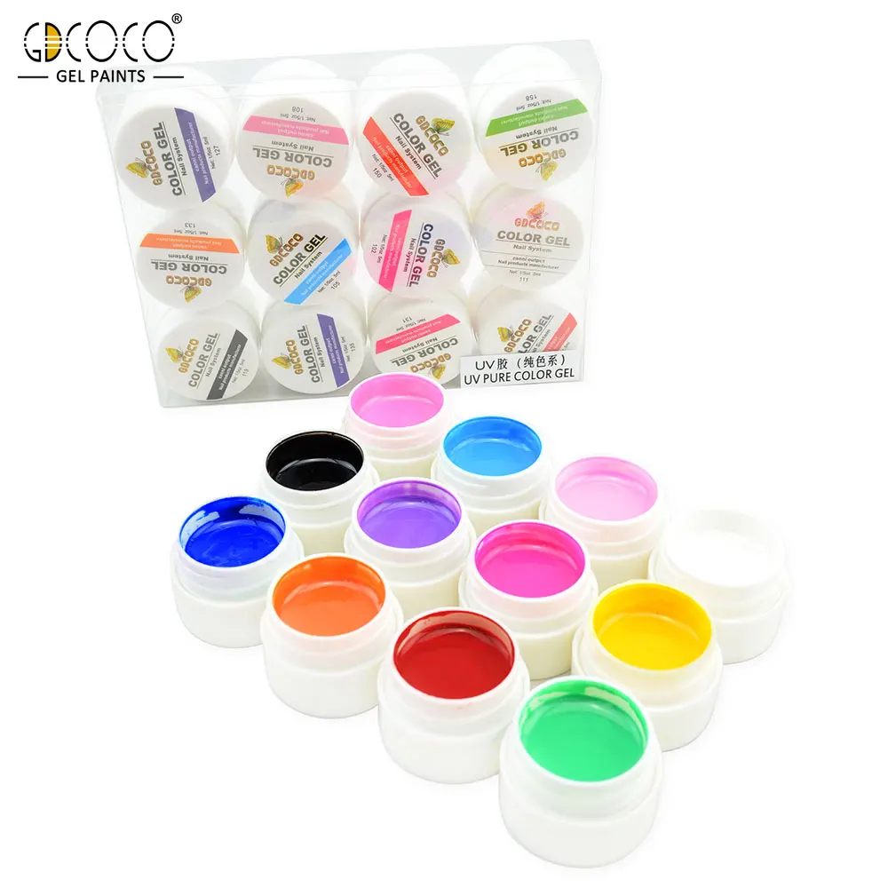 #20204 GDCOCO Kit de uñas de Gel UV 36 colores CANNI salida pintura de Gel de uñas DIY pintura gel
