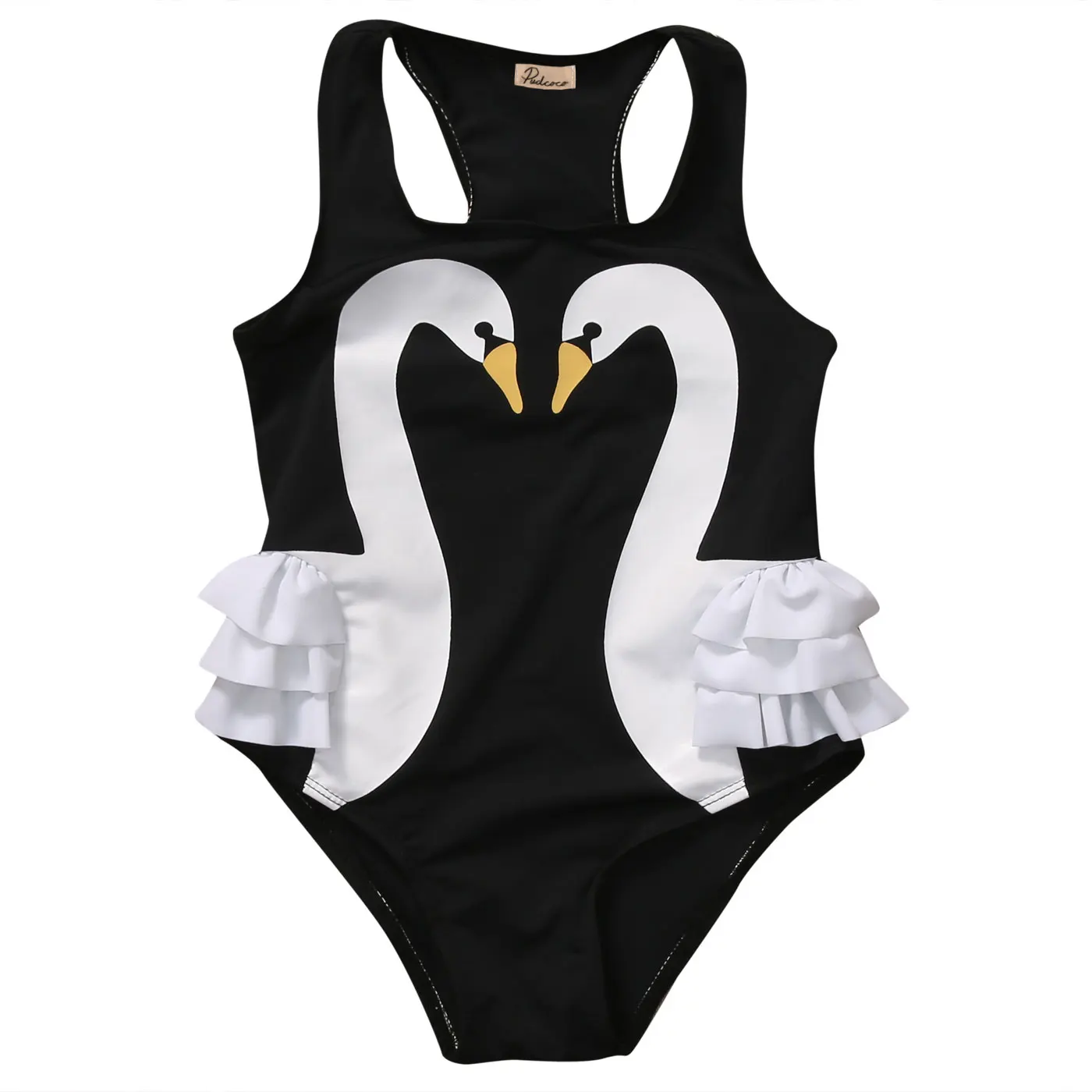

Brandnew Summer 2017 Toddler Kids Baby Girl Swan Bikini Swimwear One-Piece Swimsuit Swimming Costumes