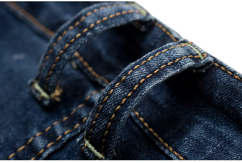Мужские классические джинсы, брендовые, большие размеры, прямые, Homme Jean, тонкий, состаренный дизайн, байкерские штаны, подходят по дешевой цене, синие, обычные, Размеры 35, 40, 42