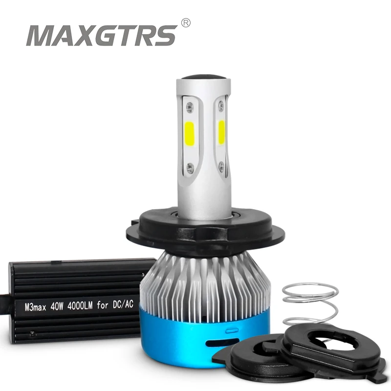 AC DC 8v-80v COB светодиодный светильник с высоким люменом для головы мотоцикла 40W H4 H6