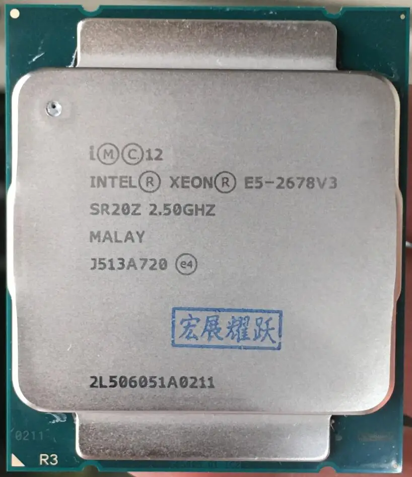 

Intel Xeon Processor E5 2678 V3 CPU 2.5G Serve LGA 2011-3 e5-2678 V3 2678V3 PC Desktop processor CPU For X99 motherboard