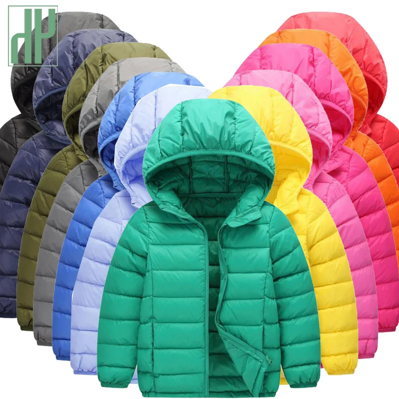 HH Winter jacket girls coat duck feather light Boys children's Autumn ...