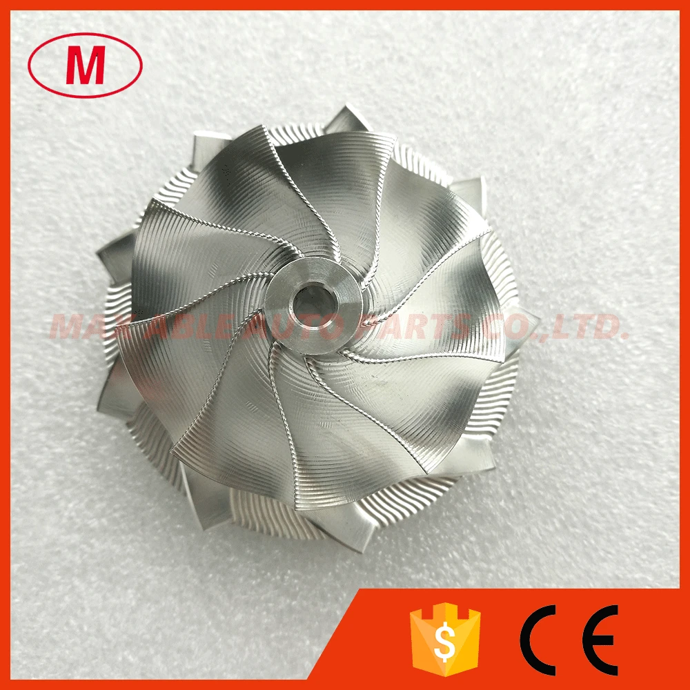 

GT15-25 702549-0008HF V1 High Preformance Turbo Aluminum 2618/Piont Milling/Billet Compressor wheel 50.20/65.00mm 9+0 blades