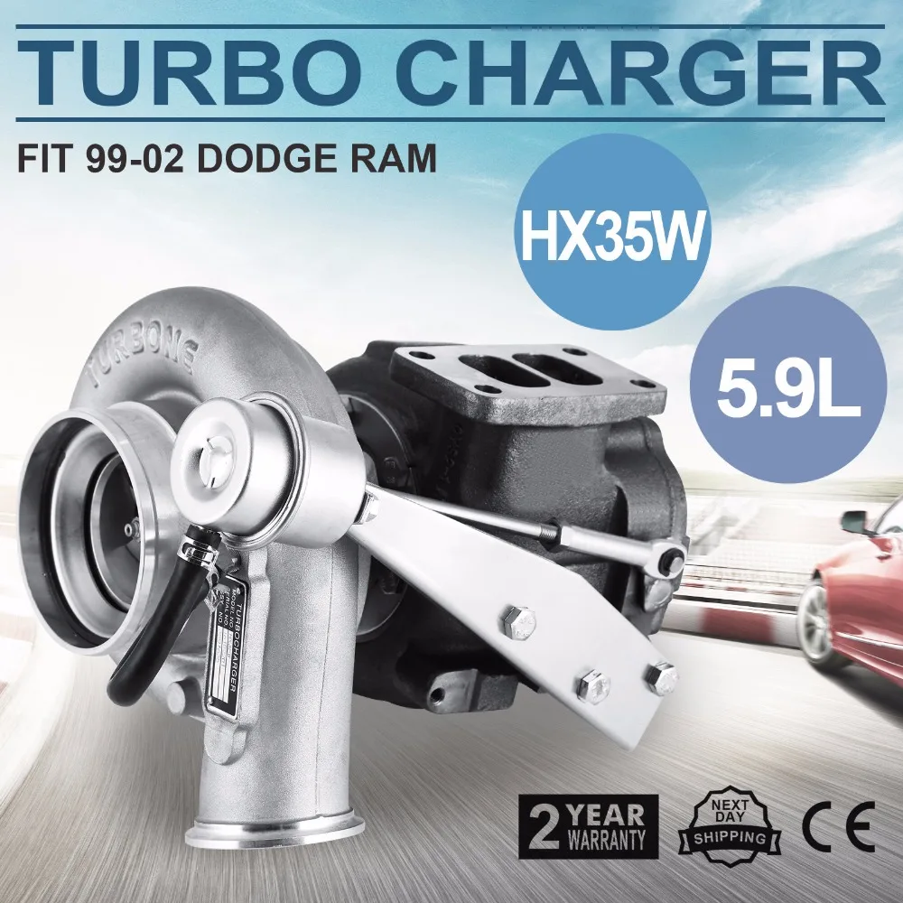 Турбокомпрессор HX35W нового дизайна для 99 ~ 02 Dodge Ram 5.9L 1999-2002 3592766 прокладка PRO GREAT |