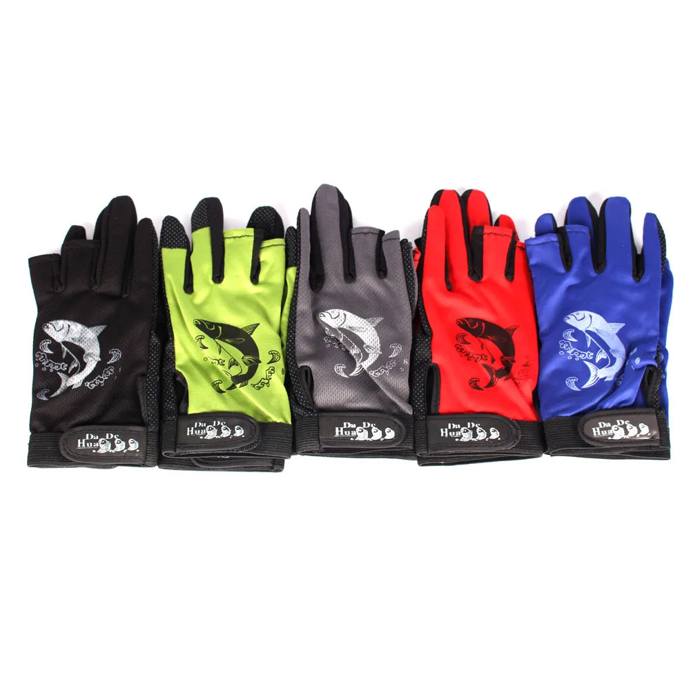 

Fishing gloves scratch-resistant wear-resistant anti-slip dew three-finger gloves breathable fishing special fishing supplies