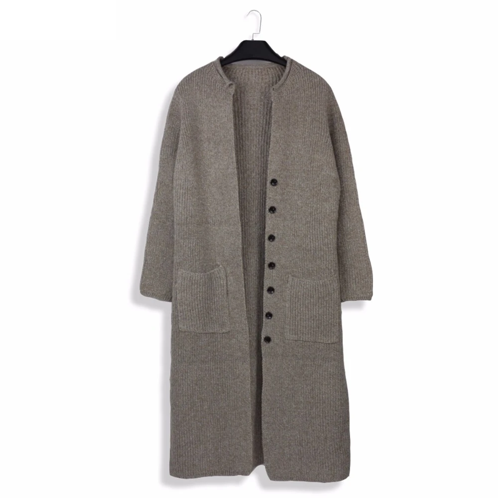 YHKGG 2018 Long Cardigan Button oversized Female 2018