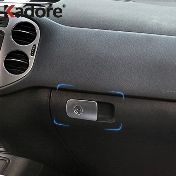 

For Volkswagen Tiguan 2013 2014 2015 ABS Matte Gloves Box Handle Buckle Cover Glove Box Trim Car Styling