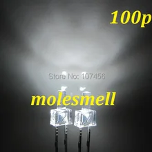 100 шт новые 2 мм плоские белые водный яркий светодиодный яркие белые светодиоды 2 мм плоская головка башня светодиодный Белый