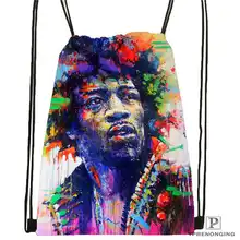 Пользовательские Джими-Хендрикс Drawstring сумка-рюкзак милый рюкзак дети сумка(черный назад) 31x40 см#2018612-01-20