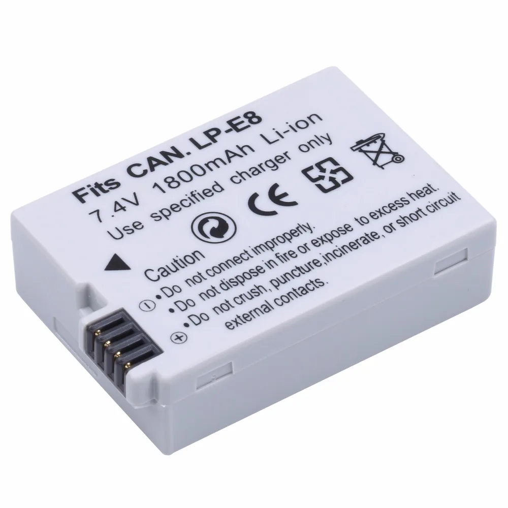

Probty LP-E8 LPE8 LPE8 Camera Batteries AKKU Pack For Canon 550D 600D 650D 700D X4 X5 X6i X7i T2i T3i T4i T5i DSLR Camera