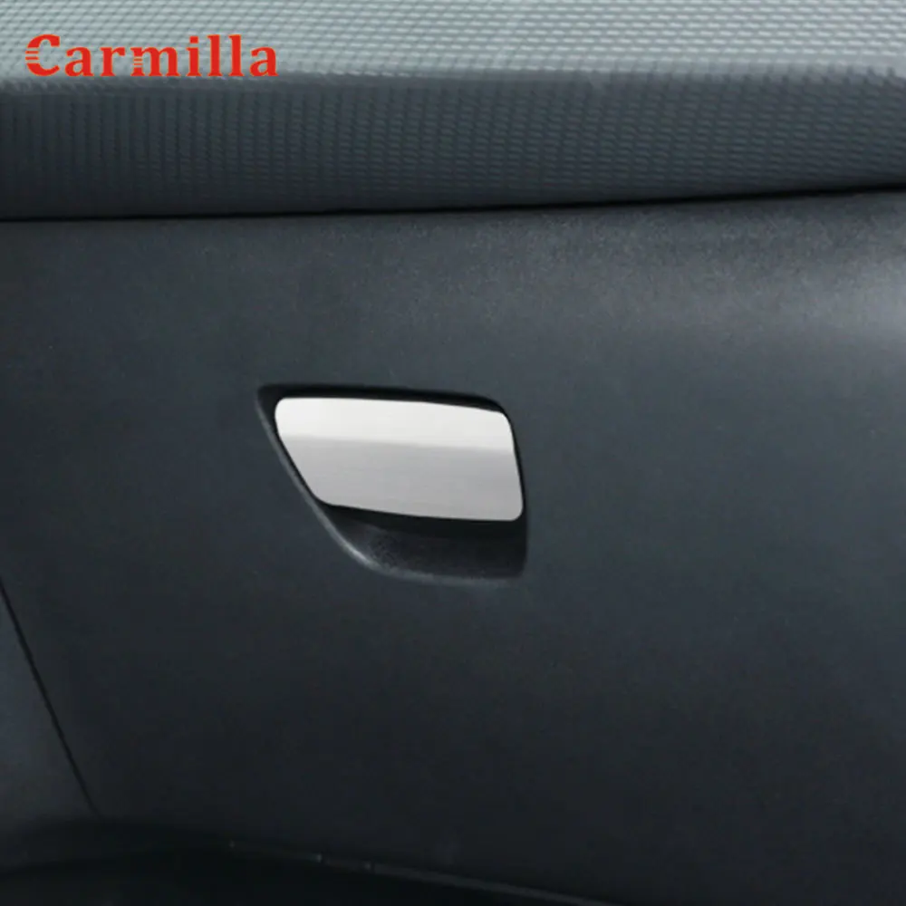 

Stainless Steel Interior Car Storage Box Decorative Trim Glove Box Handle Sequins Cover Sticker for Peugeot 2008 2014 - 2019